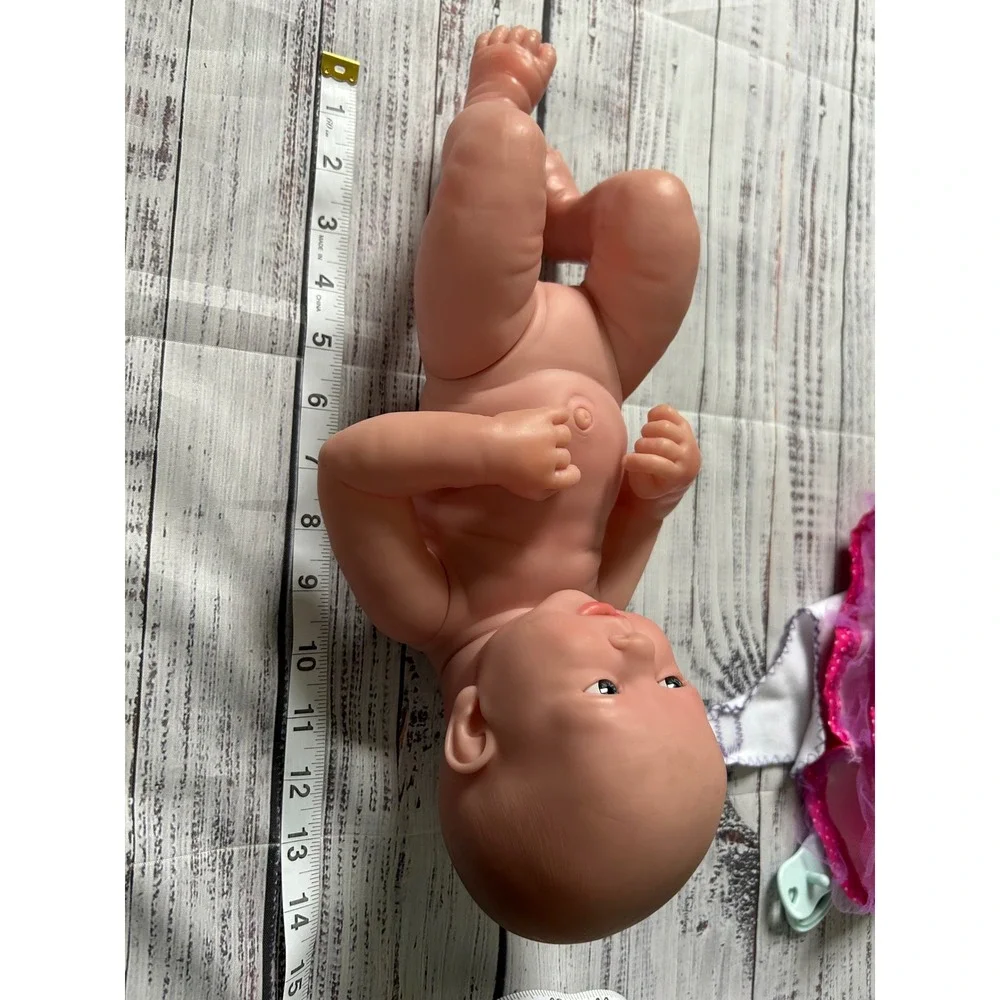 JC Toys Berenguer Newborn Realistic Baby Girl with Dress, Diaper and Pacifier